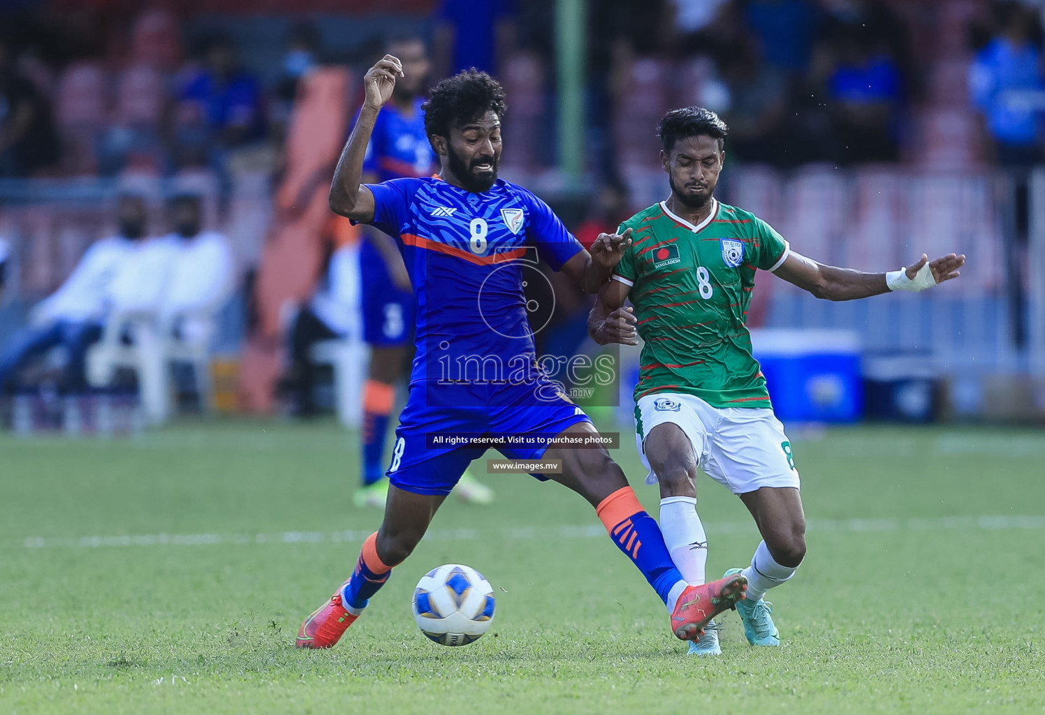 Bangladesh vs India in SAFF Championship 2021 held on 1st October 2021 in Galolhu National Stadium, Male', Maldives