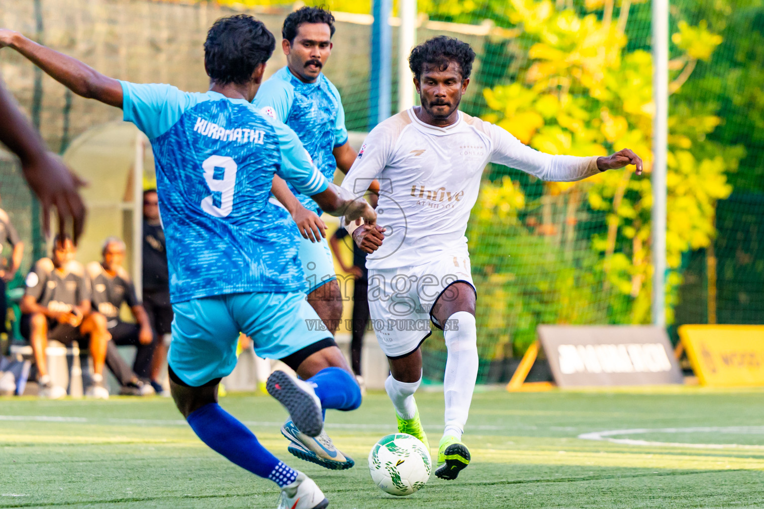 Conrad vs Kuramathi in Day 5 of Resort League 2025 (Ari Zone) was held on Tuesday, 24th June 2025 in Conrad Maldives Rangali Island, Alif Dhaalu Atoll, Maldives. Photos: Nausham Waheed / images.mv