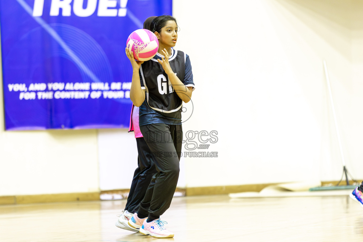 AIS Netball Academy vs MV Netters Academy in Day 6 of 3rd Netball Junior Championship, held at Social Center on Friday 24th January 2025 . Photos: Shuu Abdul Sattar / images.mv