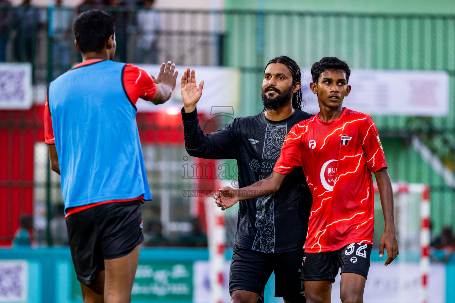 Raiymandhoo FC vs Dee Cee Jay SC in Day 1 of Laamehi Dhiggaru Ekuveri Futsal Challenge 2024 was held on Friday, 26th July 2024, at Dhiggaru Futsal Ground, Dhiggaru, Maldives Photos: Nausham Waheed / images.mv