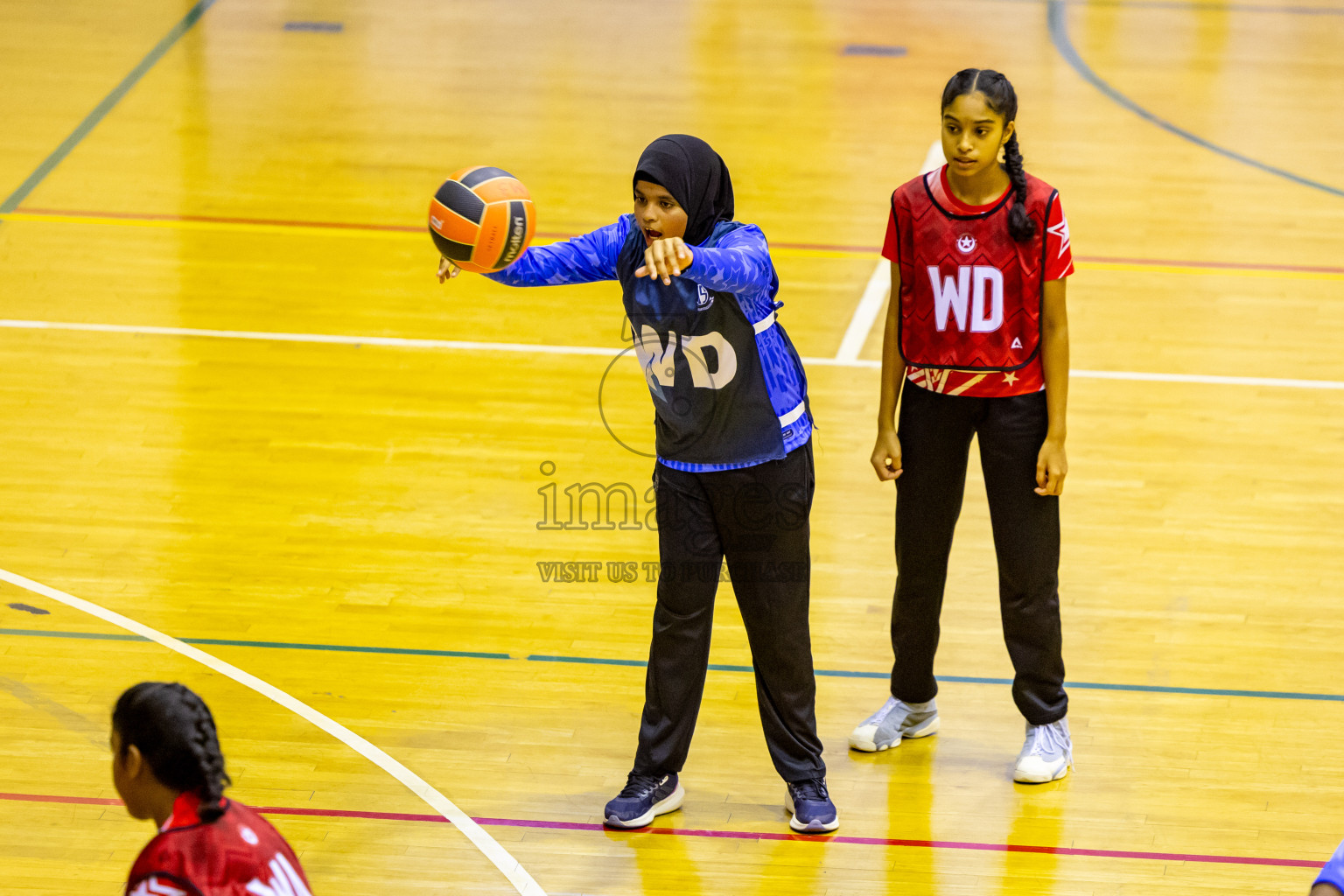 Day 9 of 25th Inter-School Netball Tournament was held in Social Center at Male', Maldives on Monday, 19th August 2024. Photos: Nausham Waheed / images.mv