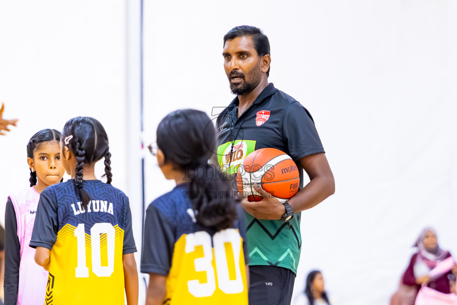 Day 3 of Milo 5 x 5 Junior Challenge 2025 - Basketball tournament held in Basketball Training Center, Male', Maldives on Saturday, 11th October 2025. Photos by: Nausham Waheed, Hassan Simah / Images.mv