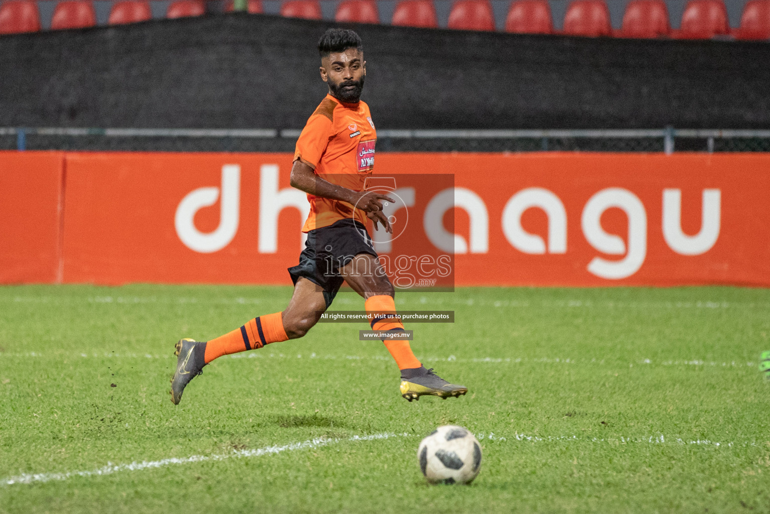 Eagles vs Da Grande SC in Dhiraagu Dhivehi Premier League 2019, in Male' Maldives on 24th Sep 2019. Photos:Suadh Abdul Sattar / images.mv