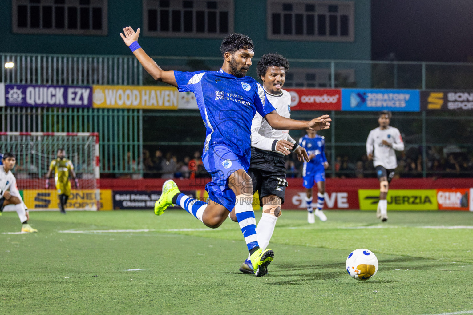 AA Mathiveri vs AA Himandhoo in Day 11 of Golden Futsal Challenge 2025 was held on Wednesday, 15th January 2025, in Hulhumale', Maldives Photos: Mohamed Mahfooz Moosa / images.mv