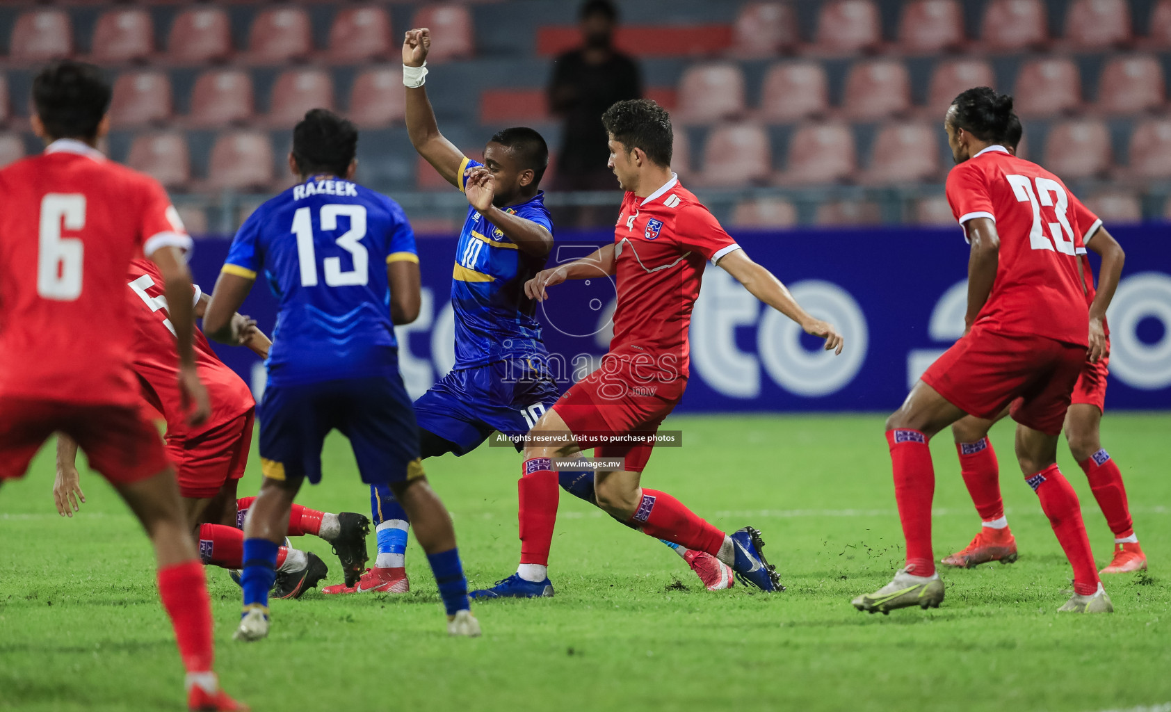 Nepal vs Sri Lanka in SAFF Championship 2021 held on 4th October 2021 in Galolhu National Stadium, Male', Maldives