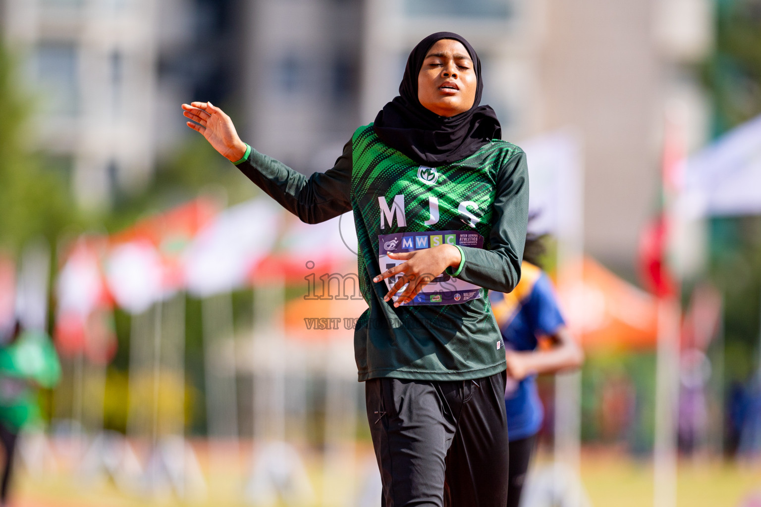 Day 3 of MWSC Interschool Athletics Championships 2024 held in Hulhumale Running Track, Hulhumale, Maldives on Monday, 11th November 2024. 
Photos by: Hassan Simah / Images.mv