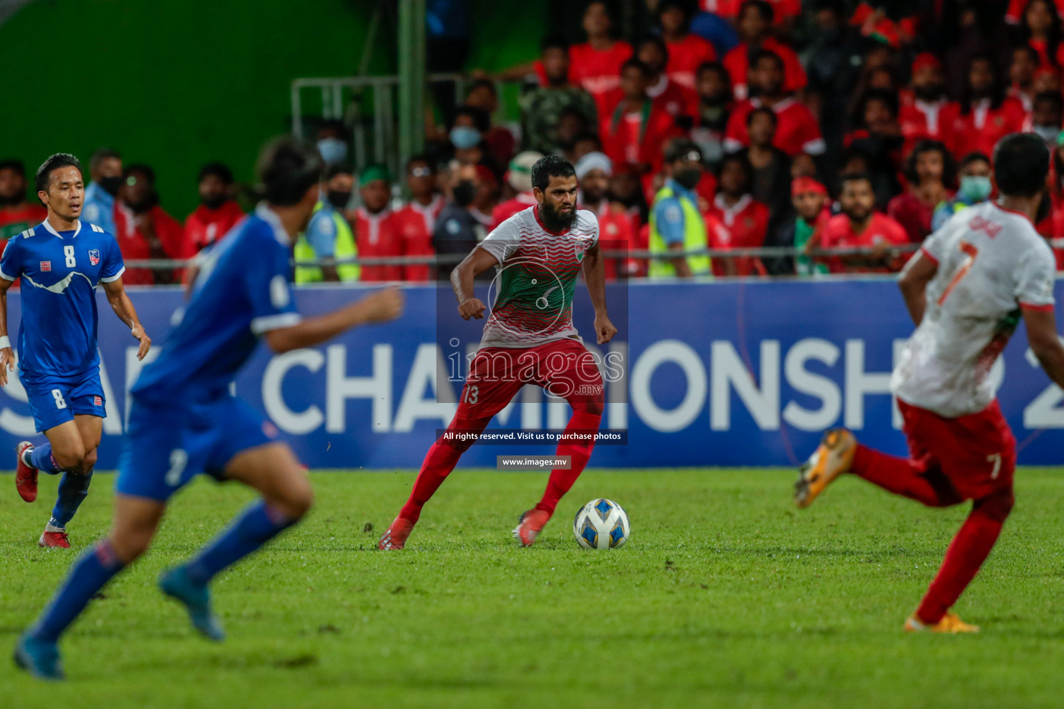 Maldives vs Nepal in SAFF Championship 2021 held on 1st October 2021 in Galolhu National Stadium, Male', Maldives