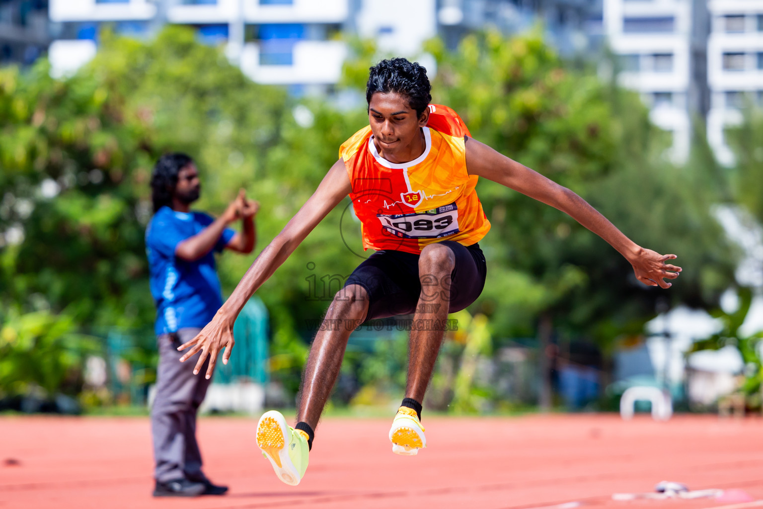 Day 3 of MWSC Interschool Athletics Championships 2024 held in Hulhumale Running Track, Hulhumale, Maldives on Monday, 11th November 2024. Photos by:  Nausham Waheed / Images.mv