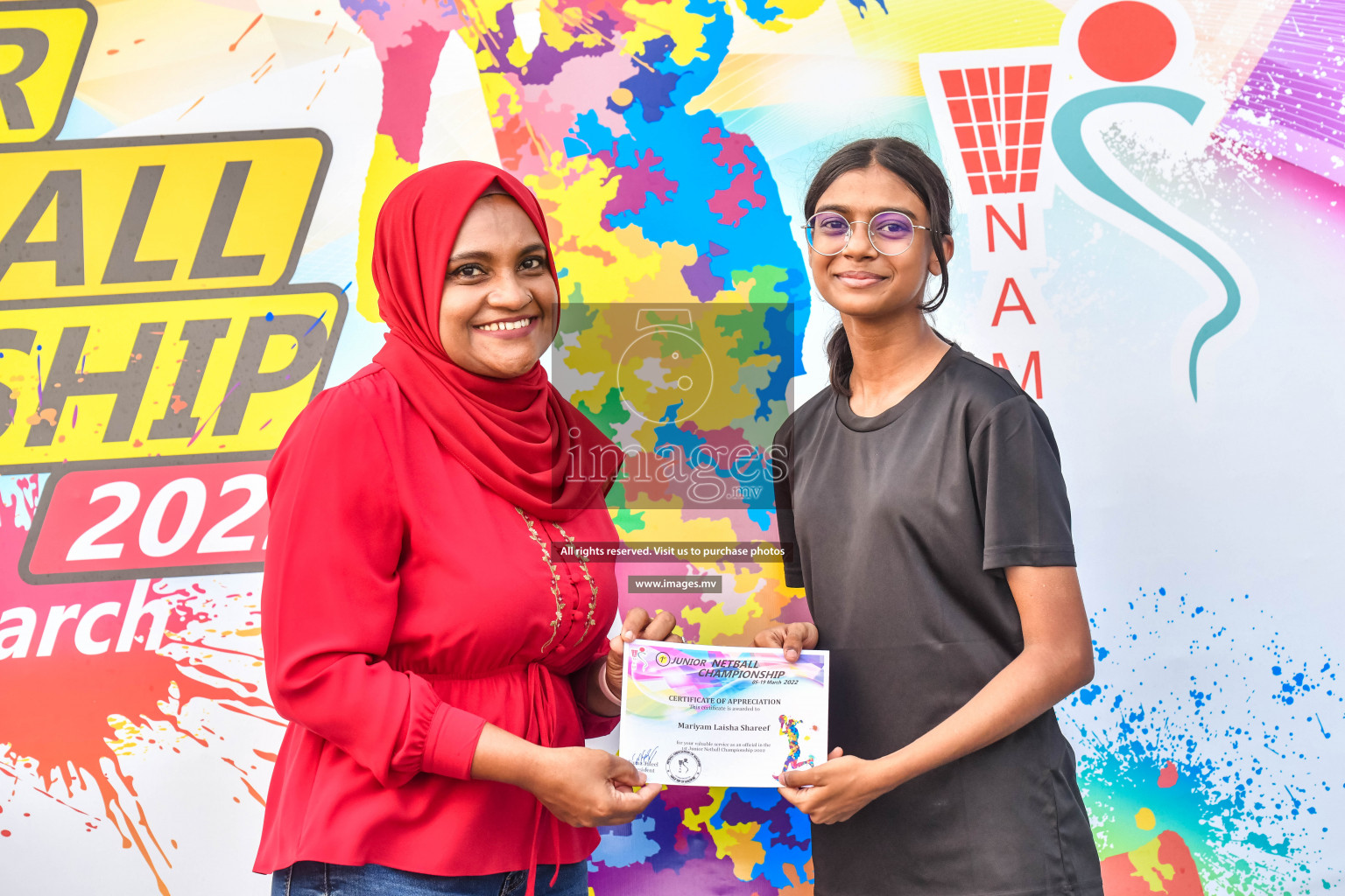 Final of Junior Netball Championship 2022 held in Male', Maldives on 19th March 2022. Photos by Nausham Waheed