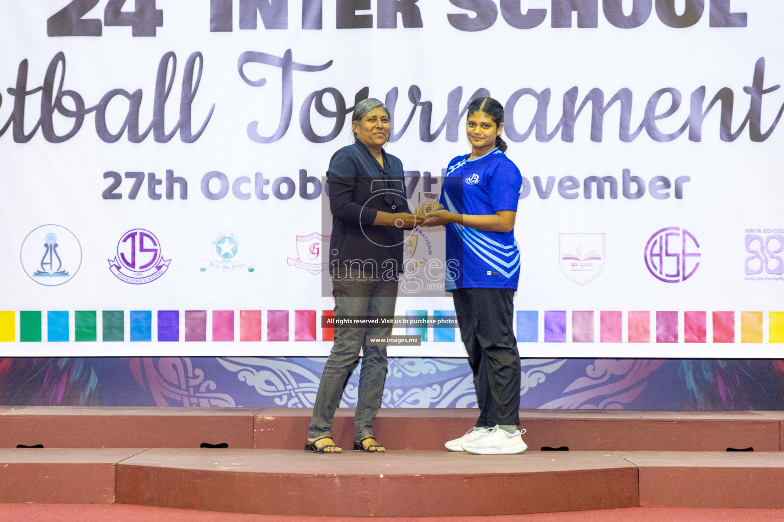 Final of 24th Interschool Netball Tournament 2023 was held in Social Center, Male', Maldives on 7th November 2023. Photos: Nausham Waheed / images.mv