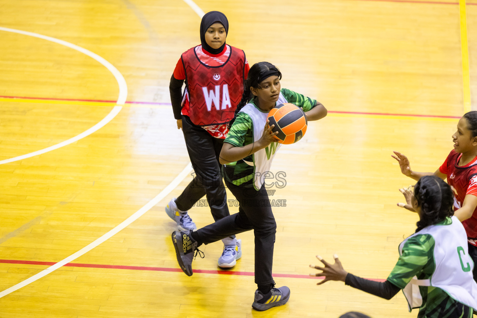 Day 14 of 25th Inter-School Netball Tournament was held in Social Center at Male', Maldives on Sunday, 25th August 2024. Photos: Hasni / images.mv