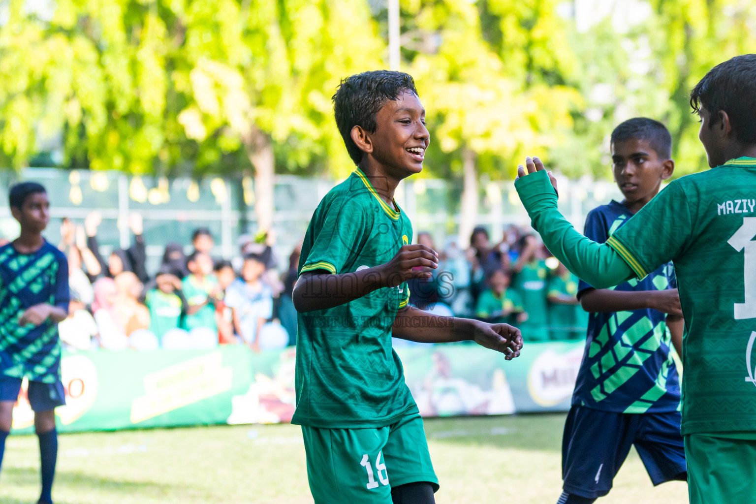 Day 4 of MILO Academy Championship 2024 - U12 was held at Henveiru Grounds in Male', Maldives on Sunday, 7th July 2024. Photos: Nausham Waheed / images.mv