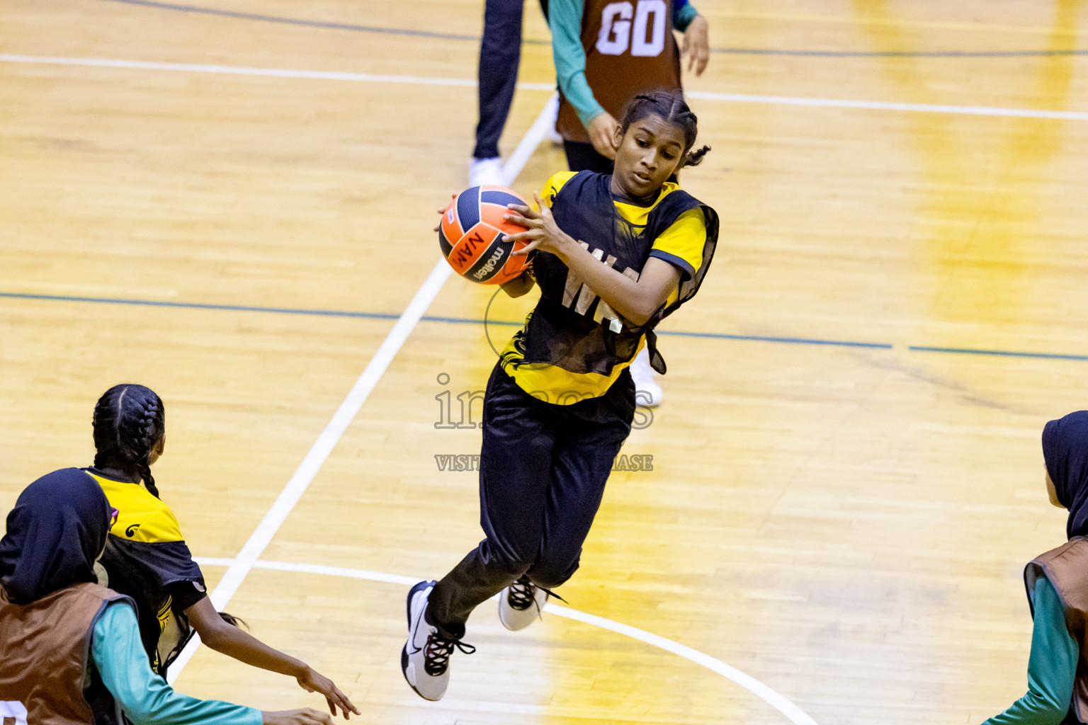 Day 1 of 25th Milo Inter-School Netball Tournament was held in Social Center at Male', Maldives on Thursday, 8th August 2024. Photos: Nausham Waheed / images.mv