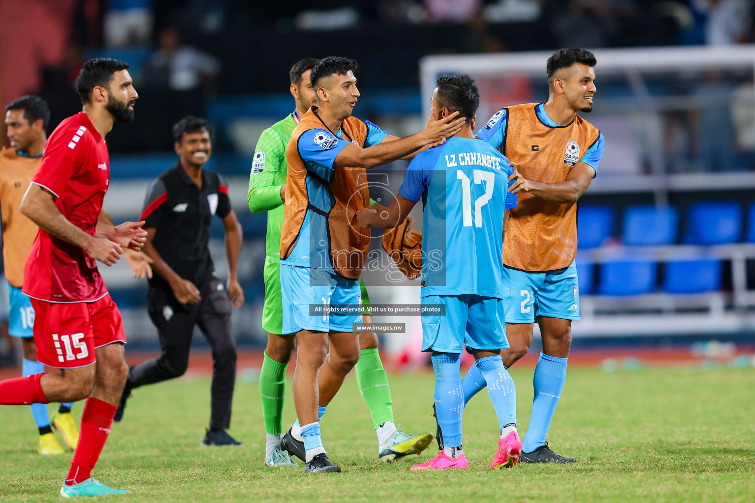 Lebanon vs India in the Semi-final of SAFF Championship 2023 held in Sree Kanteerava Stadium, Bengaluru, India, on Saturday, 1st July 2023. Photos: Nausham Waheed, Hassan Simah / images.mv