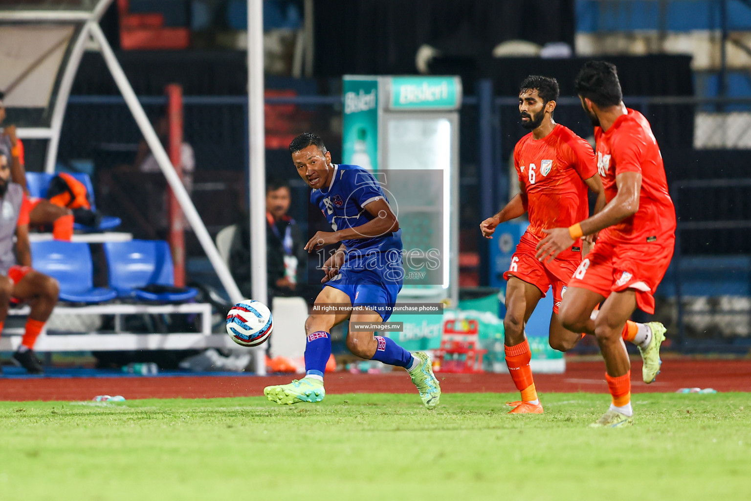 Nepal vs India in SAFF Championship 2023 held in Sree Kanteerava Stadium, Bengaluru, India, on Saturday, 24th June 2023. Photos: Nausham Waheed, Hassan Simah / images.mv