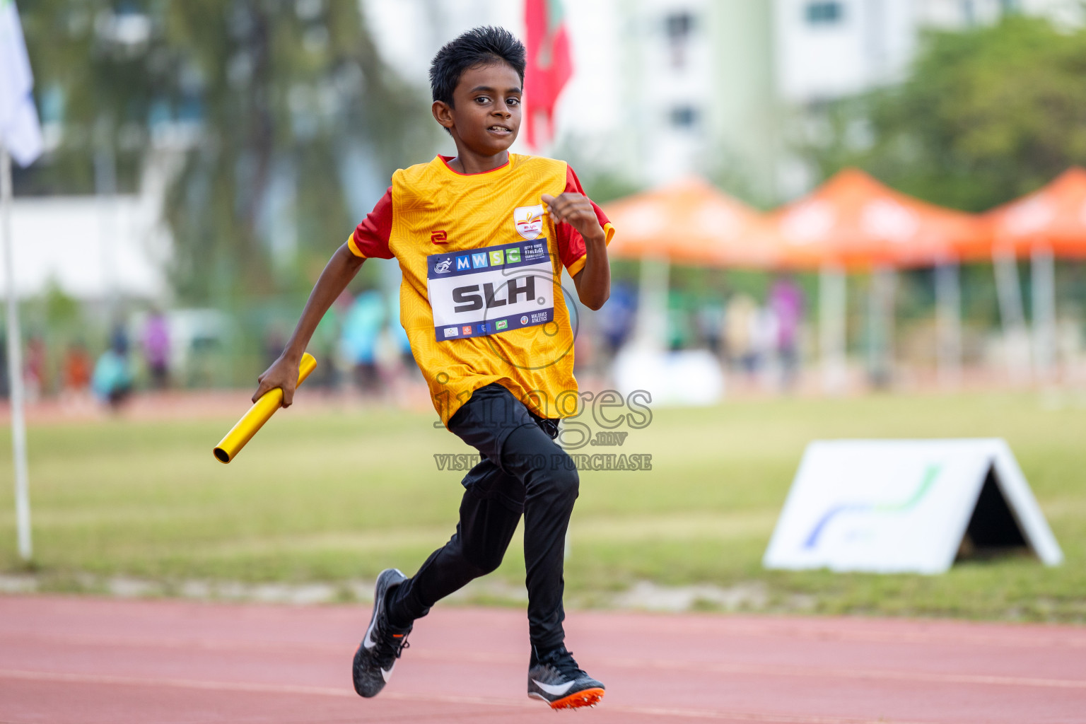 Day 5 of MWSC Interschool Athletics Championships 2024 held in Hulhumale Running Track, Hulhumale, Maldives on Wednesday, 13th November 2024. Photos by: Ismail Thoriq / Images.mv