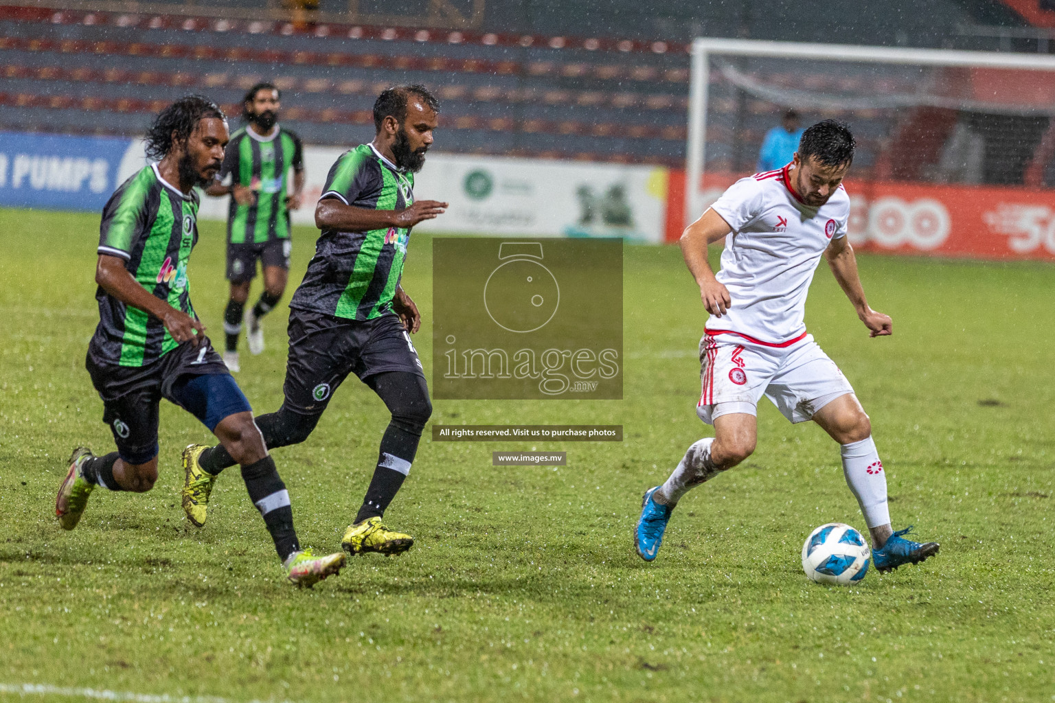 JJ Sports Club vs Buru Sports Club in the 2nd Division 2022 on 18th July 2022, held in National Football Stadium, Male', Maldives Photos: Hassan Simah / Images.mv