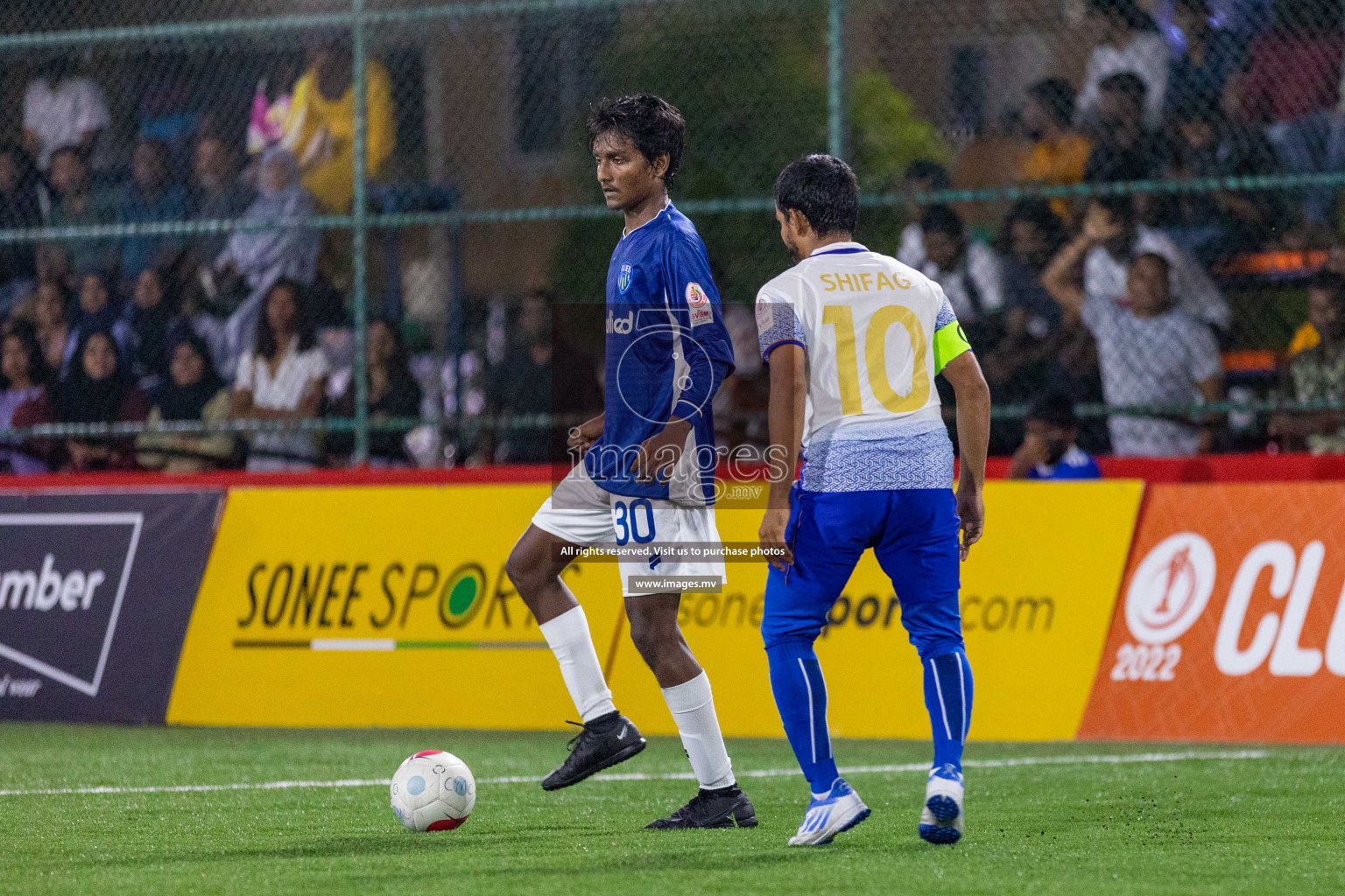 Team Allied vs Muleeaage RC in Club Maldives Cup 2022 was held in Hulhumale', Maldives on Wednesday, 12th October 2022. Photos: Ismail Thoriq/ images.mv