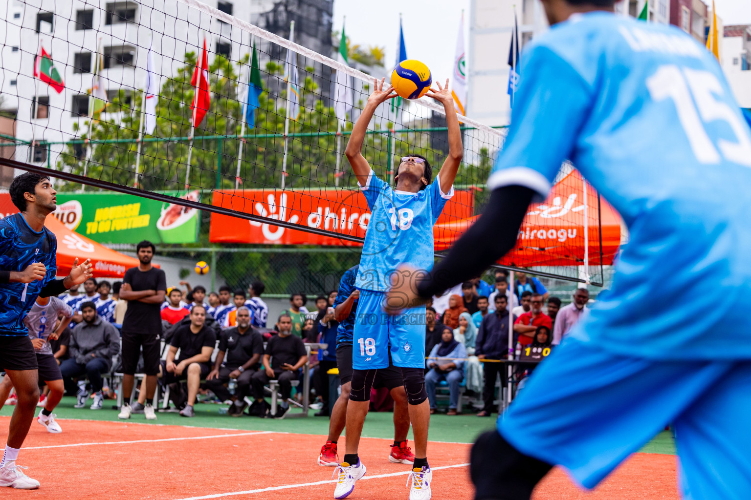 Day 2 of Interschool Volleyball Tournament 2024 was held in Ekuveni Volleyball Court at Male', Maldives on Sunday, 24th November 2024. Photos: Nausham Waheed / images.mv