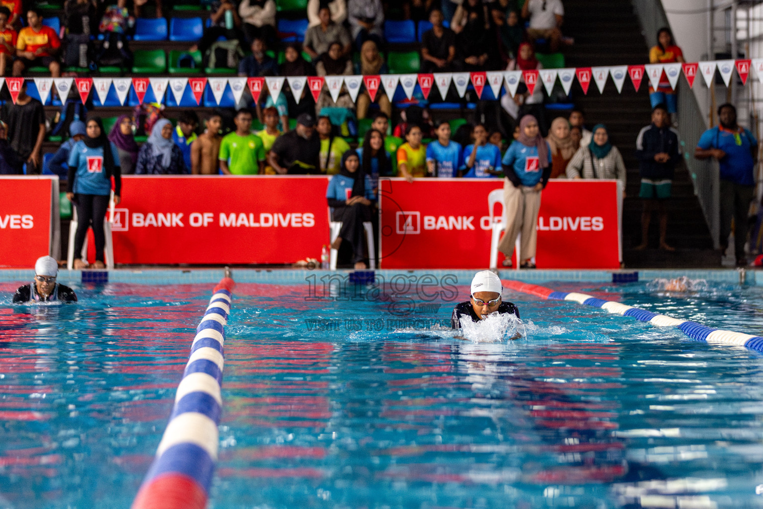 Day 3 of National Swimming Competition 2024 held in Hulhumale', Maldives on Sunday, 15th December 2024. Photos: Hassan Simah / images.mv