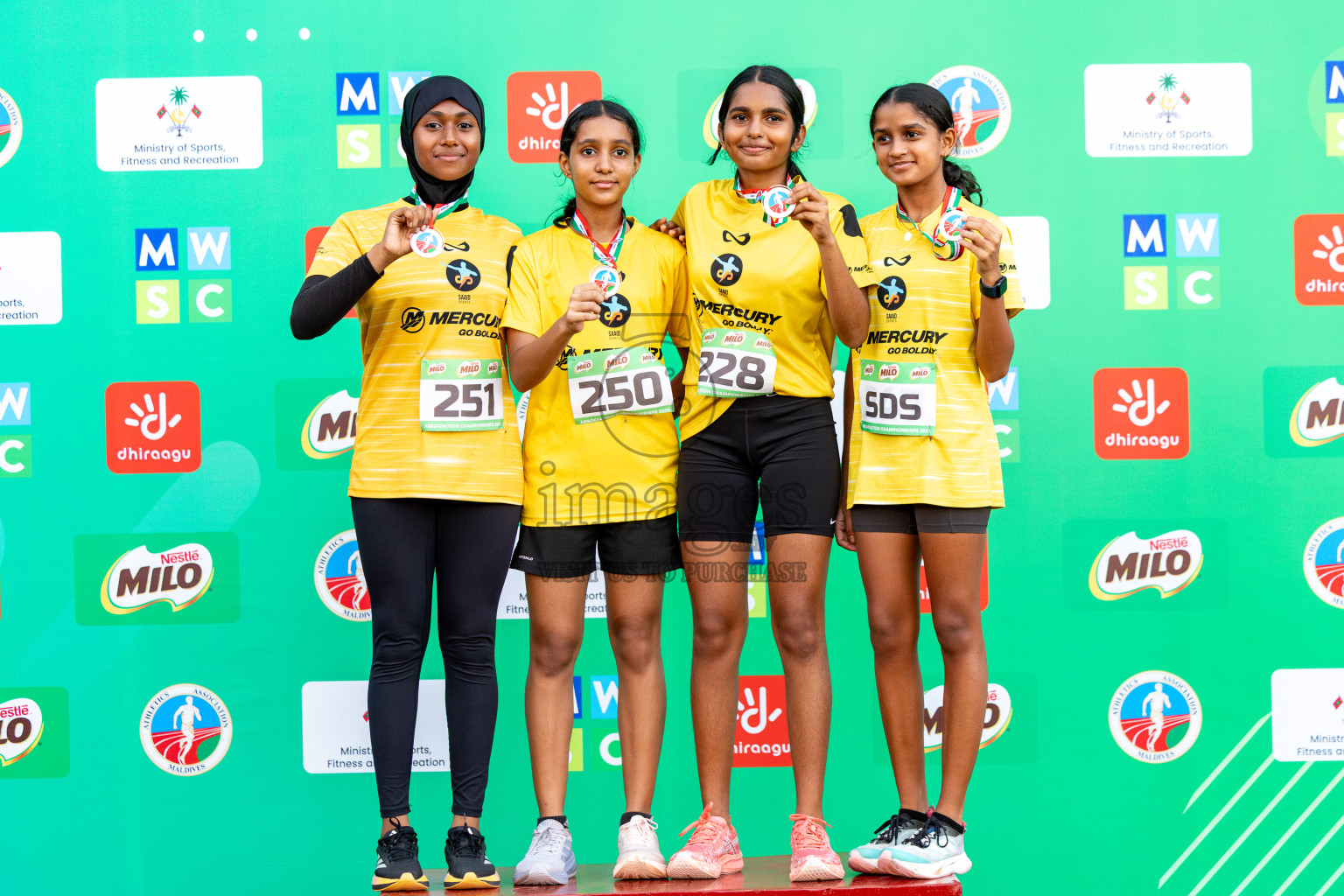 Day 2 of 12th Milo Association Championships was held in Ekuveni Track at Male', Maldives on Friday, 25th April 2025. Photos: Hassan Simah / images.mv