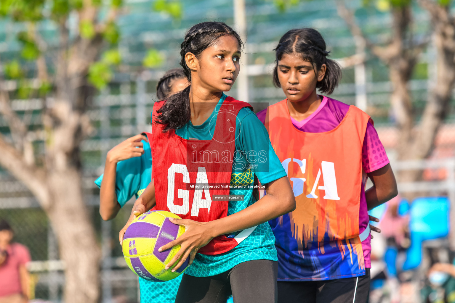 Final of Junior Netball Championship 2022 held in Male', Maldives on 19th March 2022. Photos by Nausham Waheed