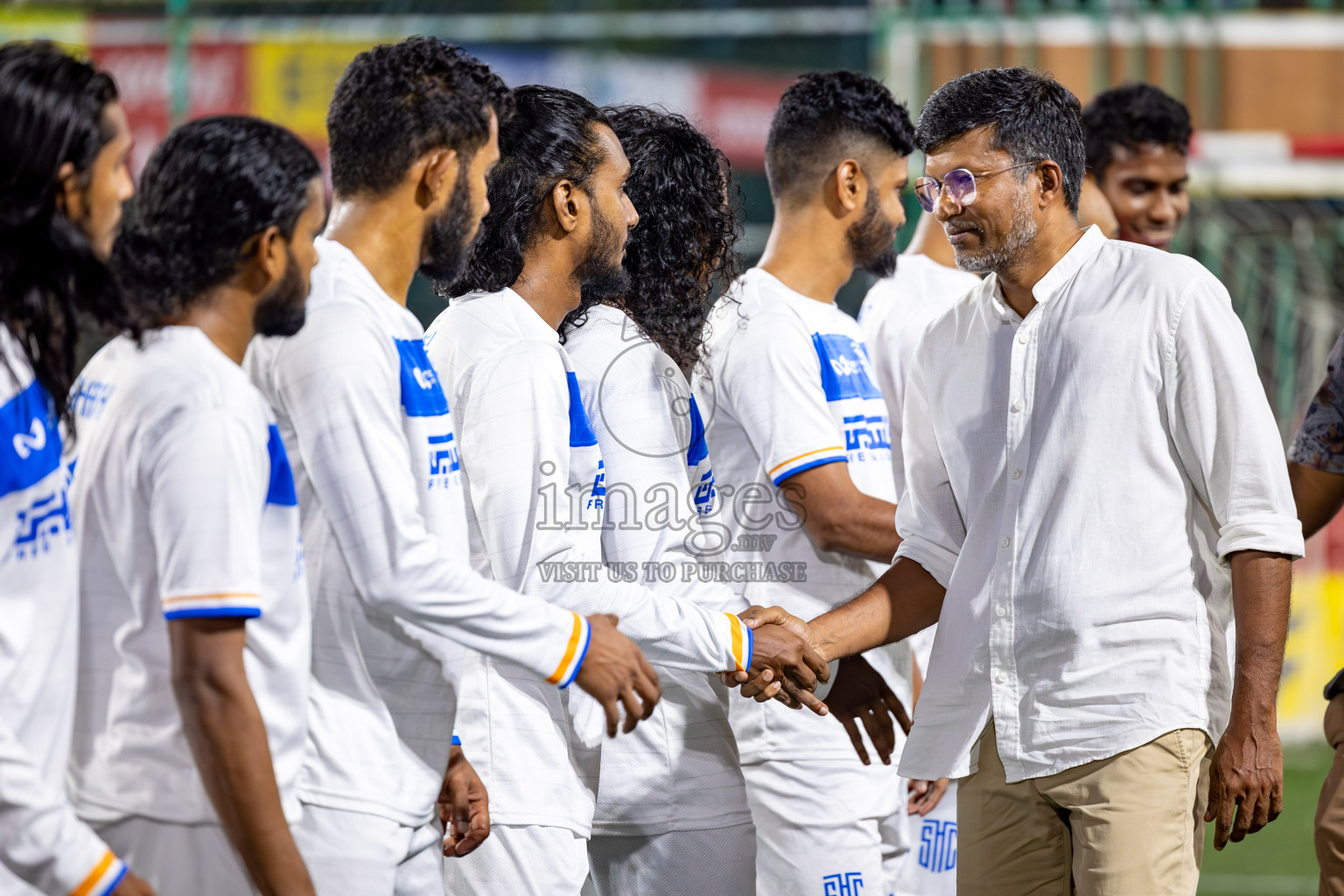 S. Hithadhoo VS ADh. Maamigili in Round of 16 on Day 40 of Golden Futsal Challenge 2024 which was held on Tuesday, 27th February 2024, in Hulhumale', Maldives Photos: Hassan Simah / images.mv