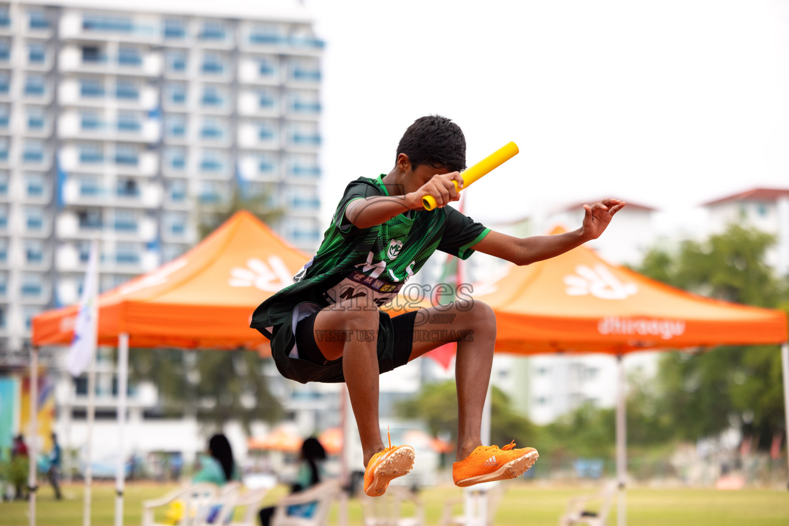 Day 6 of MWSC Interschool Athletics Championships 2024 held in Hulhumale Running Track, Hulhumale, Maldives on Thursday, 14th November 2024. Photos by: Ismail Thoriq / Images.mv