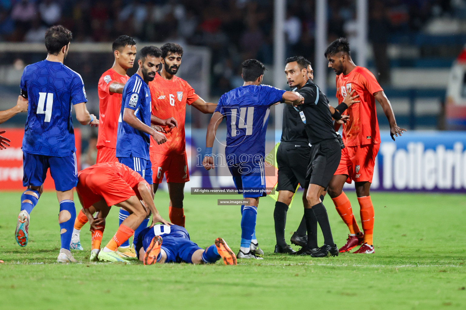 Kuwait vs India in the Final of SAFF Championship 2023 held in Sree Kanteerava Stadium, Bengaluru, India, on Tuesday, 4th July 2023. Photos: Nausham Waheed / images.mv