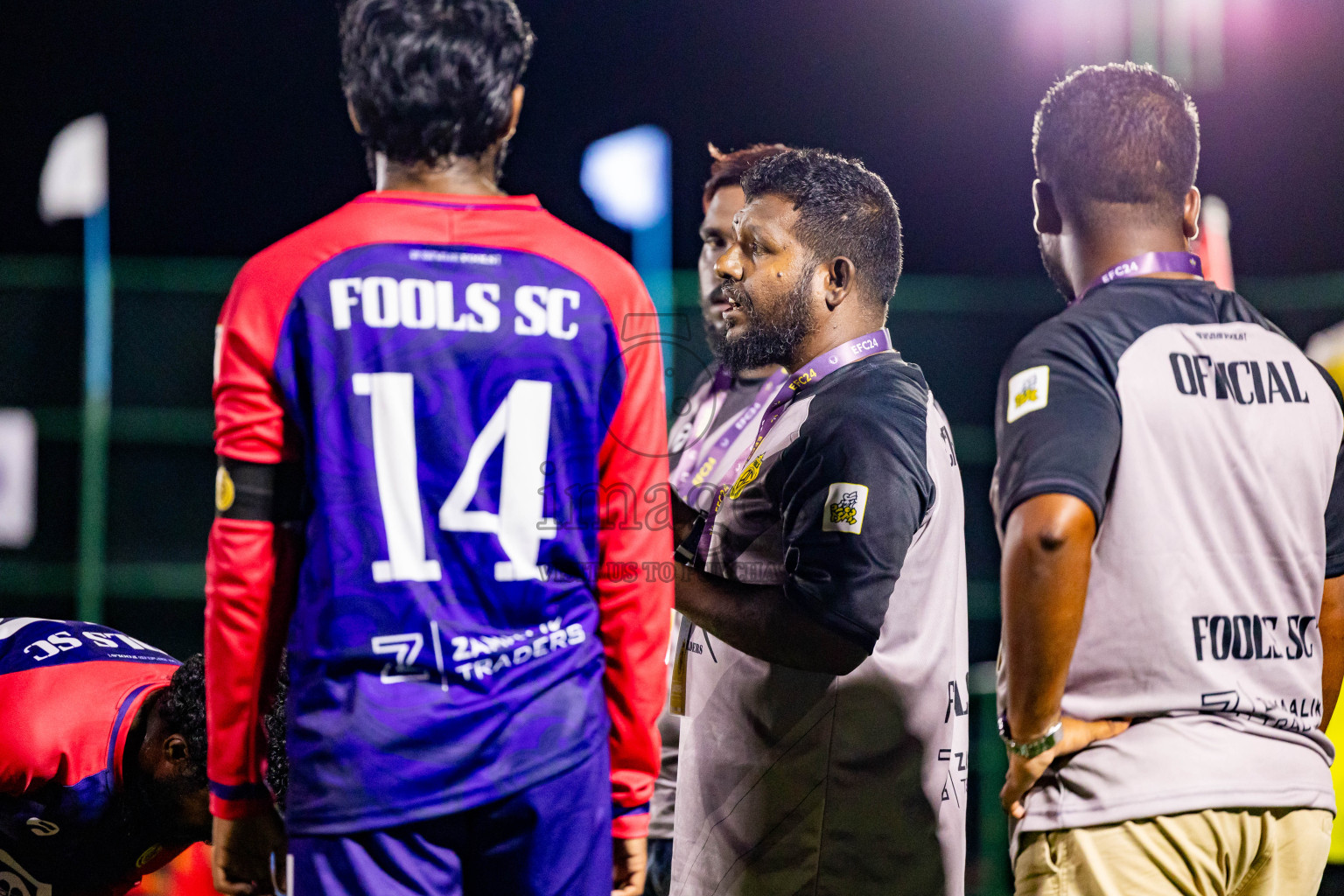 Fools SC vs Kovigoani in Day 1 of Laamehi Dhiggaru Ekuveri Futsal Challenge 2024 was held on Friday, 26th July 2024, at Dhiggaru Futsal Ground, Dhiggaru, Maldives Photos: Nausham Waheed / images.mv