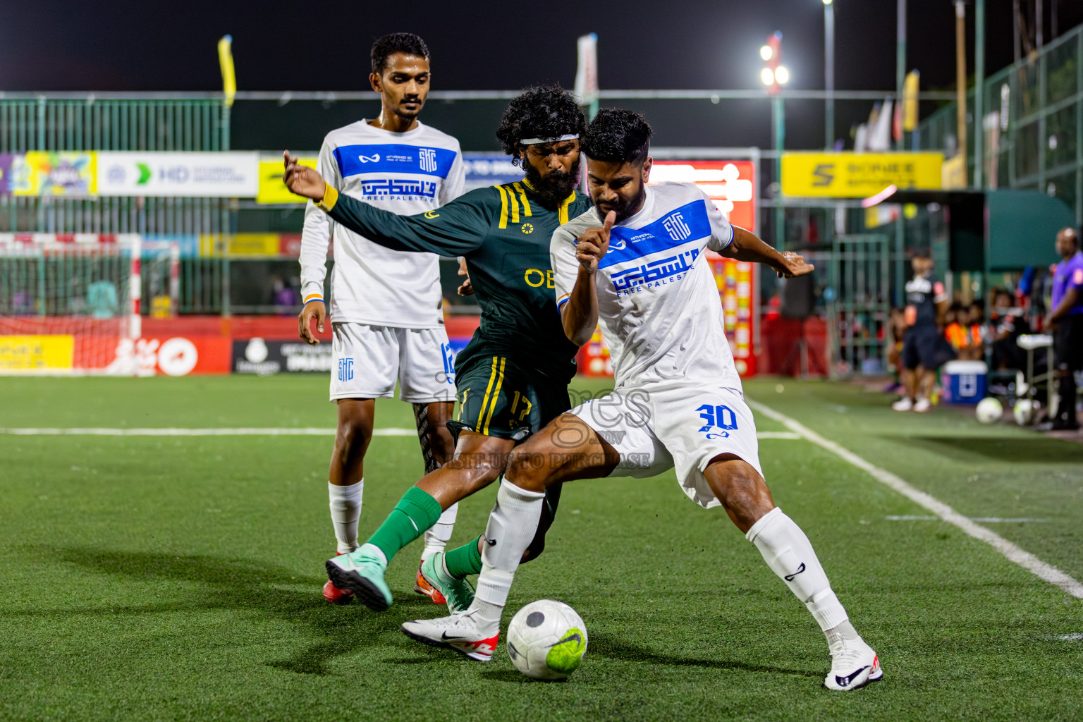 S. Hithadhoo VS Dhandimagu on Day 33 of Golden Futsal Challenge 2024, held on Sunday, 18th February 2024, in Hulhumale', Maldives Photos: Hassan Simah / images.mv