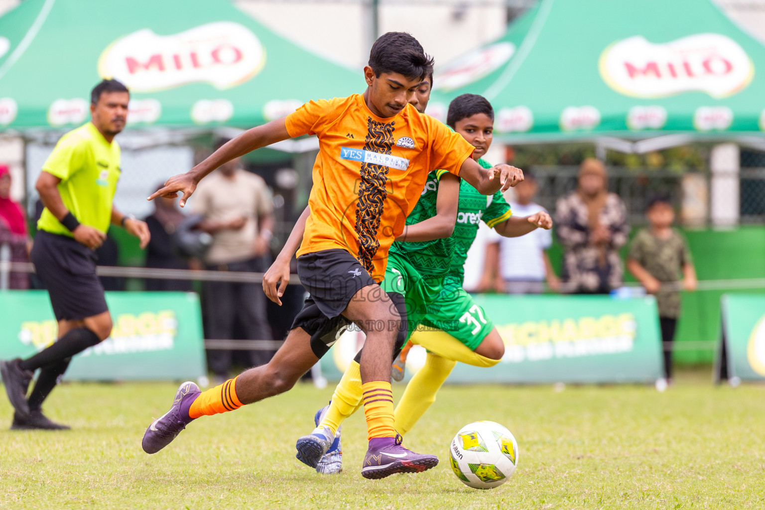 Day 2 of MILO Academy Championship 2025 (U14) was held on Friday, 31st October 2025 at Henveiru Football Grounds, Male', Maldives . 
Photos: Ismail Thoriq / images.mv