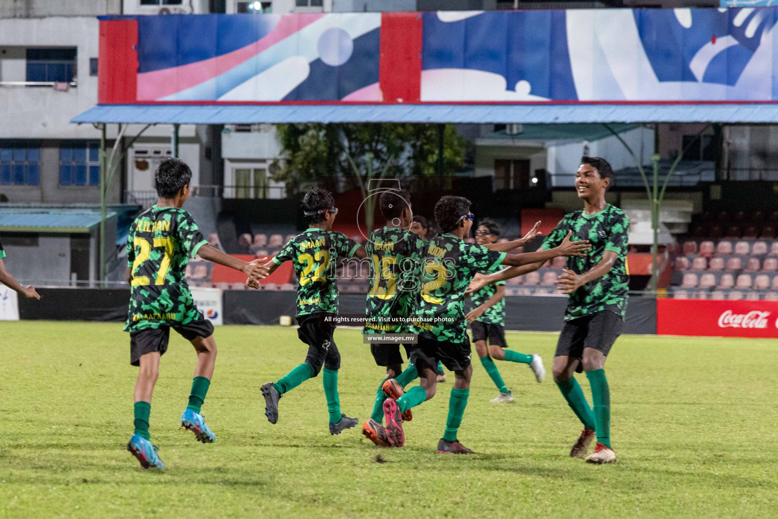 Kalaafaanu School vs Ahmadhiyya International School in the Final of FAM U13 Inter School Football Tournament 2022/23 was held in National Football Stadium on Sunday, 11th June 2023.  Photos: Ismail Thoriq / images.mv