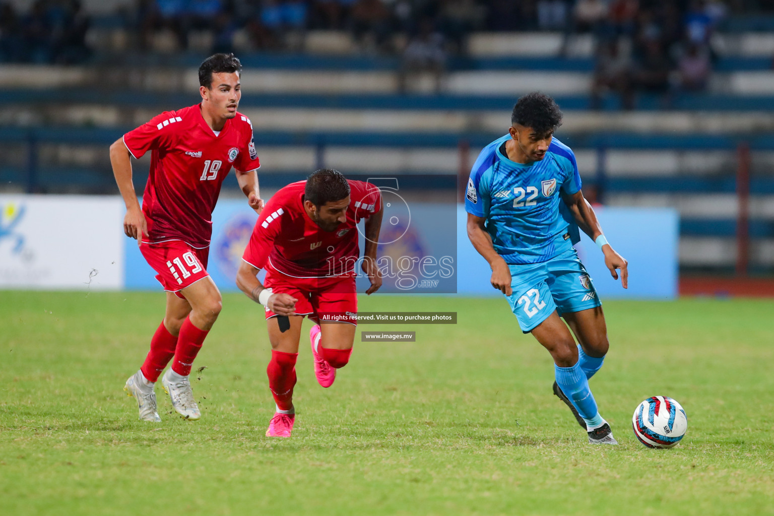 Lebanon vs India in the Semi-final of SAFF Championship 2023 held in Sree Kanteerava Stadium, Bengaluru, India, on Saturday, 1st July 2023. Photos: Nausham Waheed, Hassan Simah / images.mv