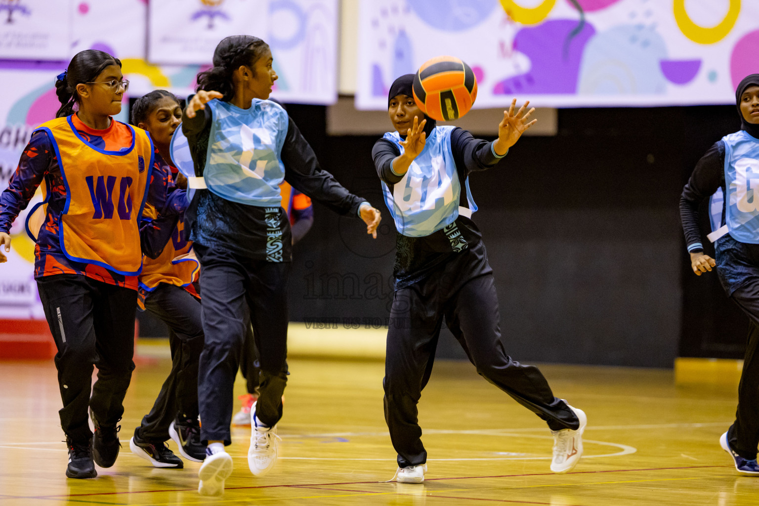 Day 6 of 25th Inter-School Netball Tournament was held in Social Center at Male', Maldives on Thursday, 15th August 2024. Photos: Nausham Waheed / images.mv