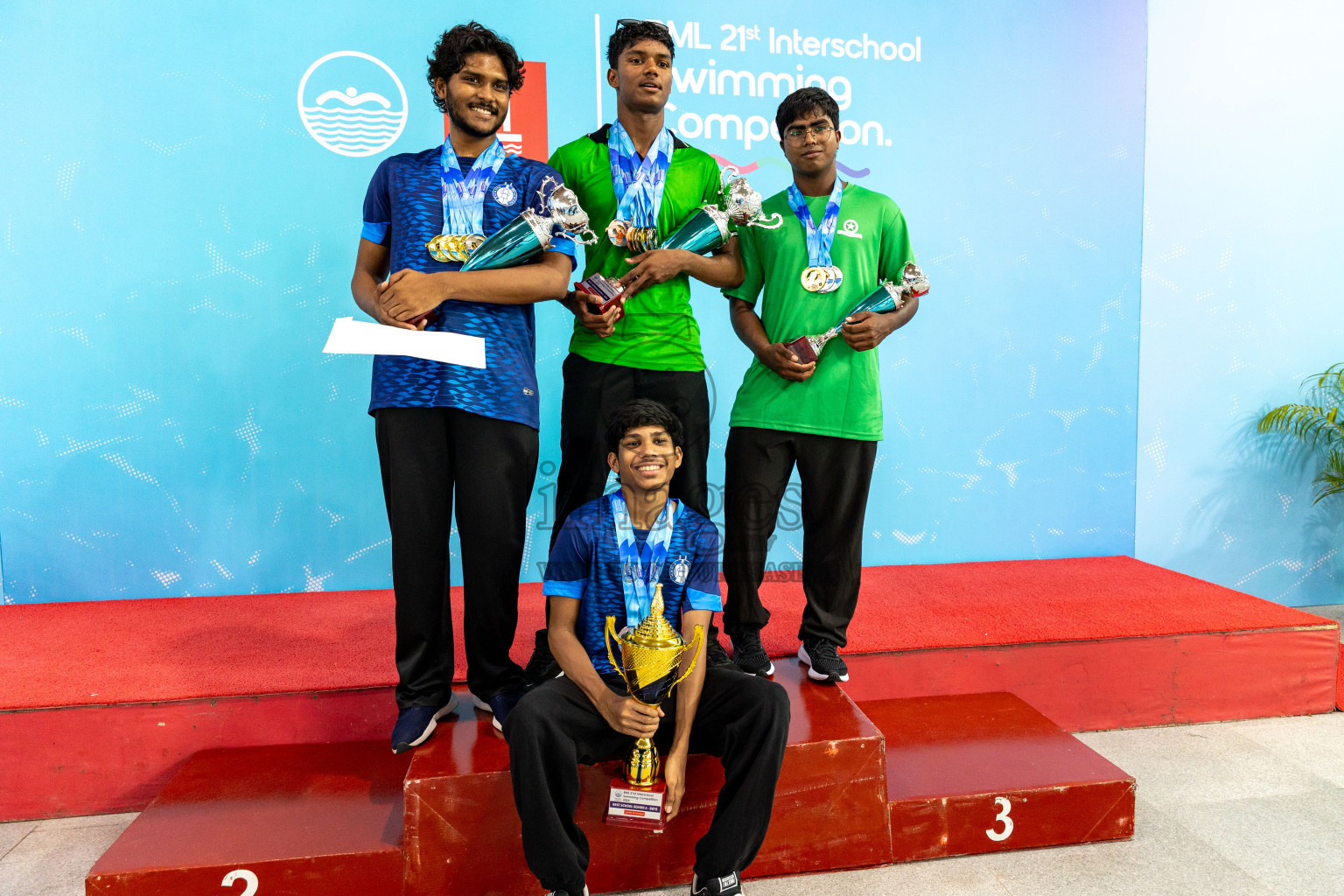 Closing Ceremony of BML 21st Interschool Swimming Competition 2025 .was held in Hulhumale' Swimming Pool, Hulhumale', Maldives on Saturday, 18th October 2025. 
Photos: Hassan Simah / images.mv
