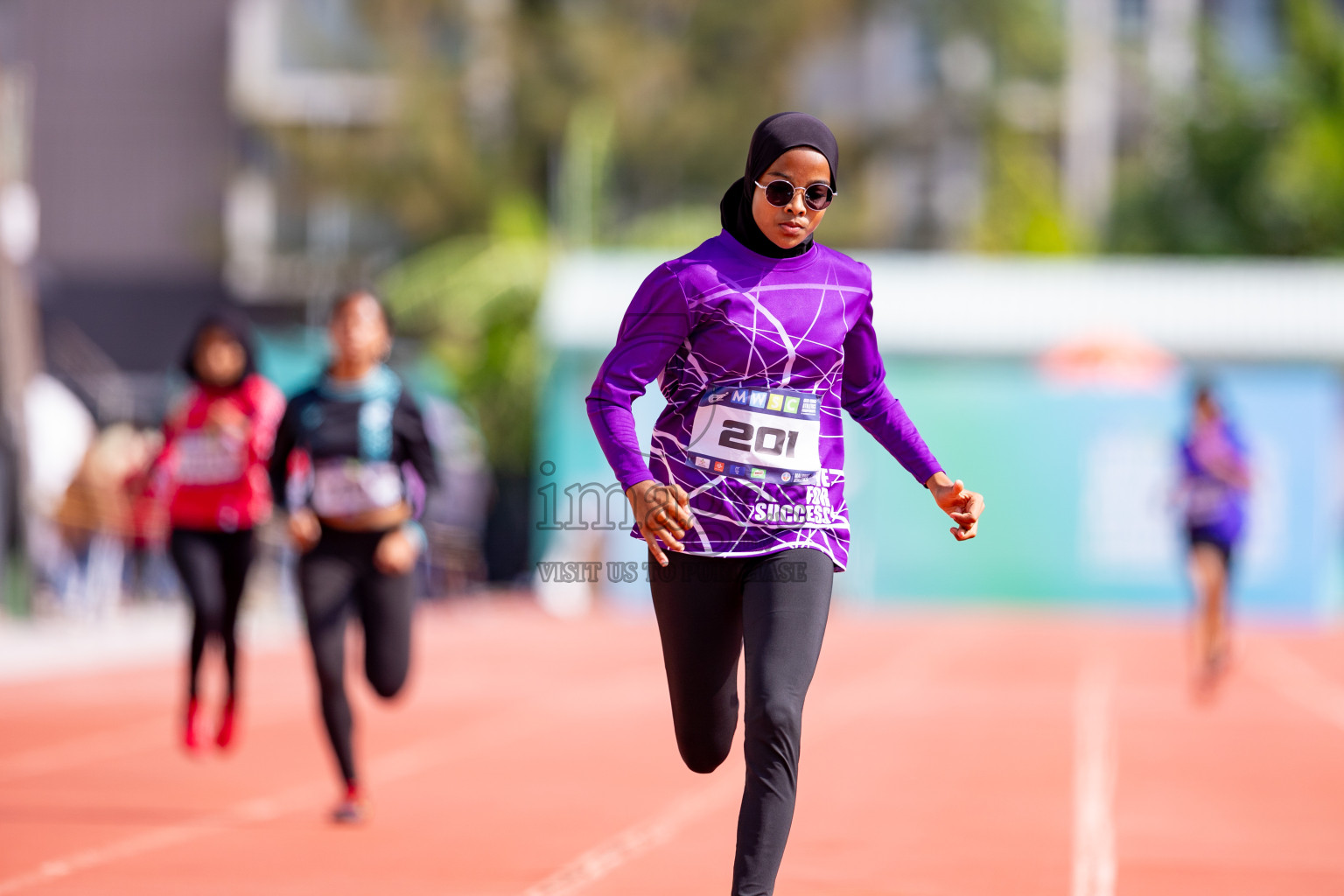 Day 3 of MWSC Interschool Athletics Championships 2024 held in Hulhumale Running Track, Hulhumale, Maldives on Monday, 11th November 2024. 
Photos by: Hassan Simah / Images.mv