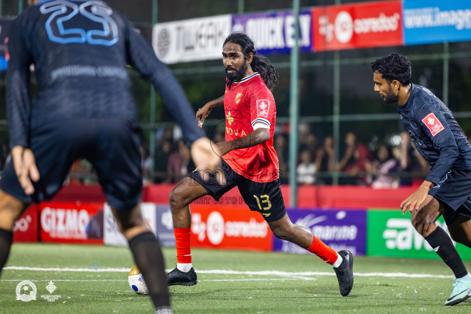 Dh Kudahuvadhoo vs Dh Bandidhoo in Day 21 of Golden Futsal Challenge 2025 was held on Saturday , 25th January 2025, in Hulhumale', Maldives. Photos: Nausham Waheed / images.mv