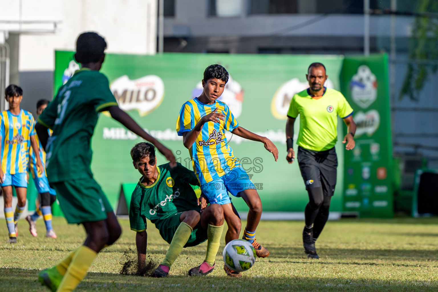 Day 4 of MILO Academy Championship 2024 (U-14) was held in Henveyru Stadium, Male', Maldives on Sunday, 3rd November 2024. 
Photos: Hassan Simah / Images.mv