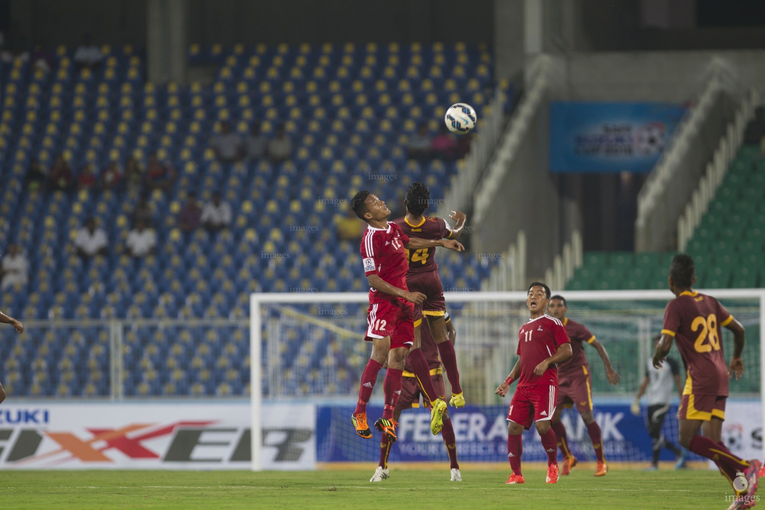 Group A opening match between Sri Lanka and Nepal played in Trivandrum International Stadium in Thiruvananthapuram, India, Wednesday, December 23, 2015. (Images.mv Photo: Mohamed Ahsan)