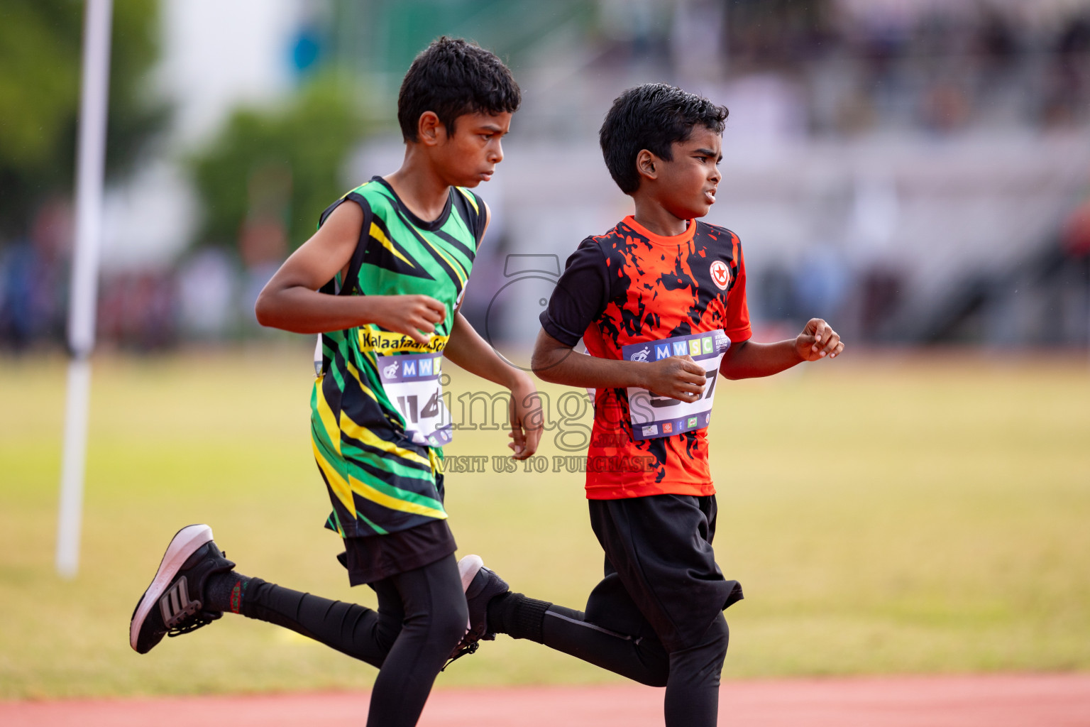 Day 3 of MWSC Interschool Athletics Championships 2024 held in Hulhumale Running Track, Hulhumale, Maldives on Monday, 11th November 2024. 
Photos by: Hassan Simah / Images.mv