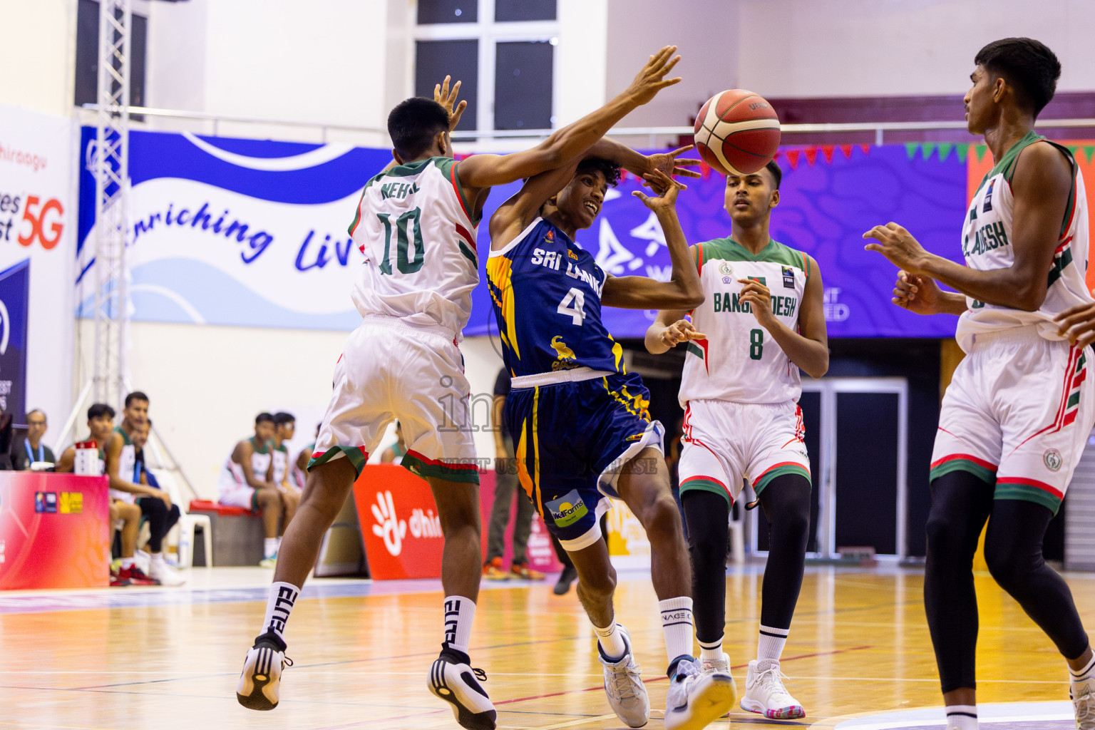 Sri Lanka vs Bangladesh in Day 2 of Under 16 Asian Cup SABA Qualifiers 2025 was held in Social Center, Male', Maldives on Friday, 13th June 2025. Photos: Nausham Waheed / images.mv