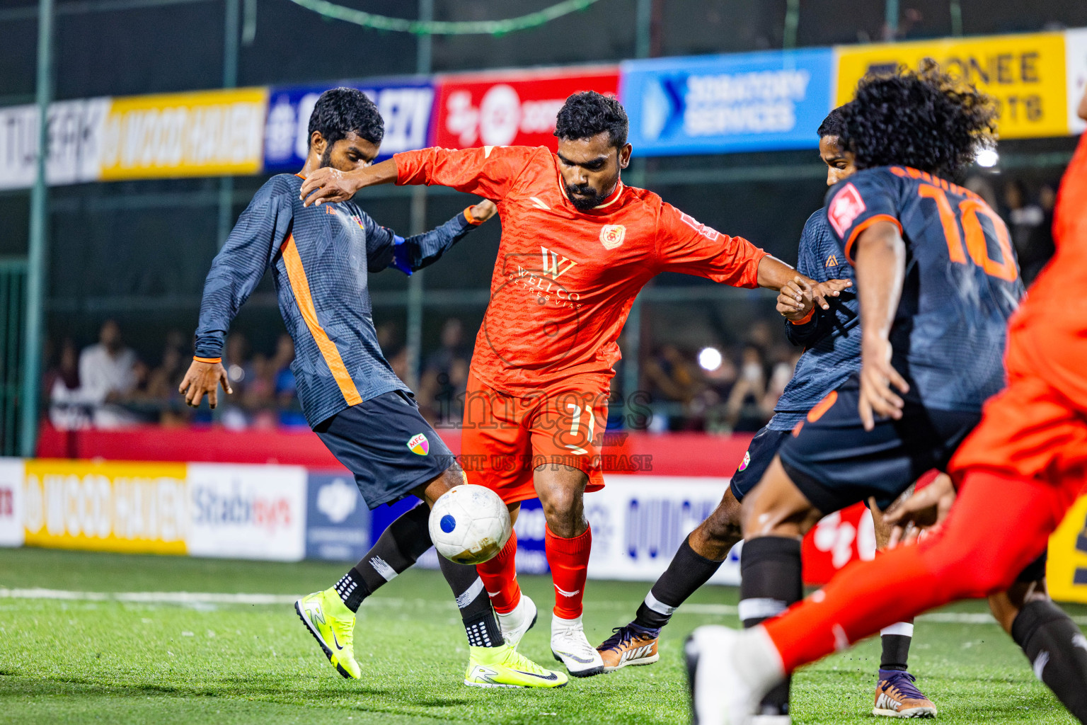 GA Dhevvadhoo vs GA Maamendhoo in Day 14 of Golden Futsal Challenge 2025 was held on Saturday, 18th January 2025, in Hulhumale', Maldives. Photos: Nausham Waheed / images.mv