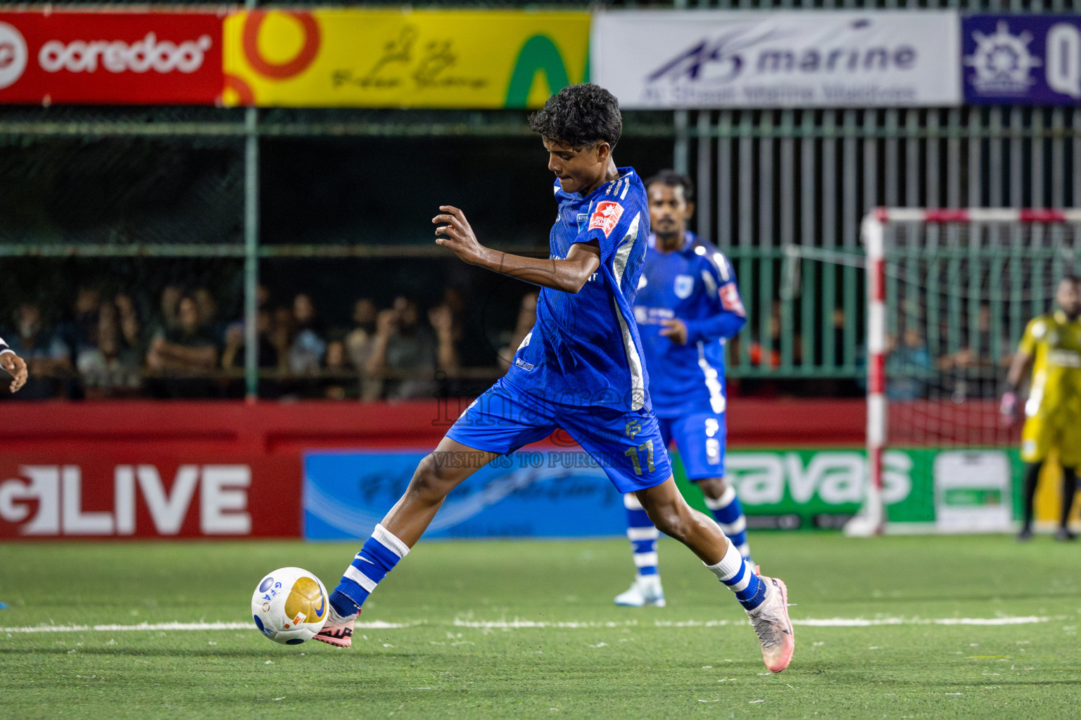 AA Mathiveri vs AA Himandhoo in Day 11 of Golden Futsal Challenge 2025 was held on Wednesday, 15th January 2025, in Hulhumale', Maldives Photos: Mohamed Mahfooz Moosa / images.mv