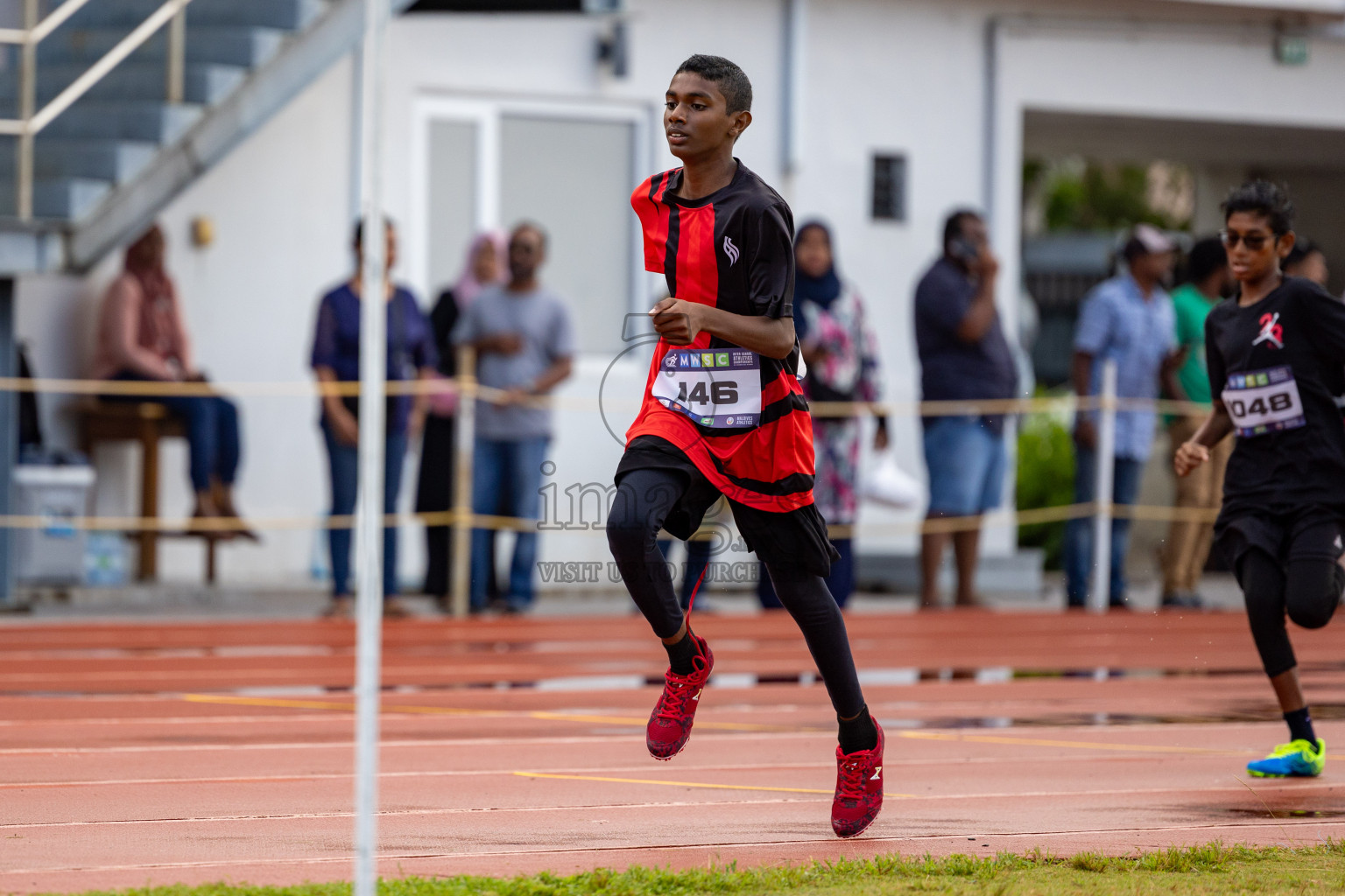 Day 1 of MWSC Interschool Athletics Championships 2024 held in Hulhumale Running Track, Hulhumale, Maldives on Saturday, 9th November 2024. 
Photos by: Ismail Thoriq, Hassan Simah / Images.mv