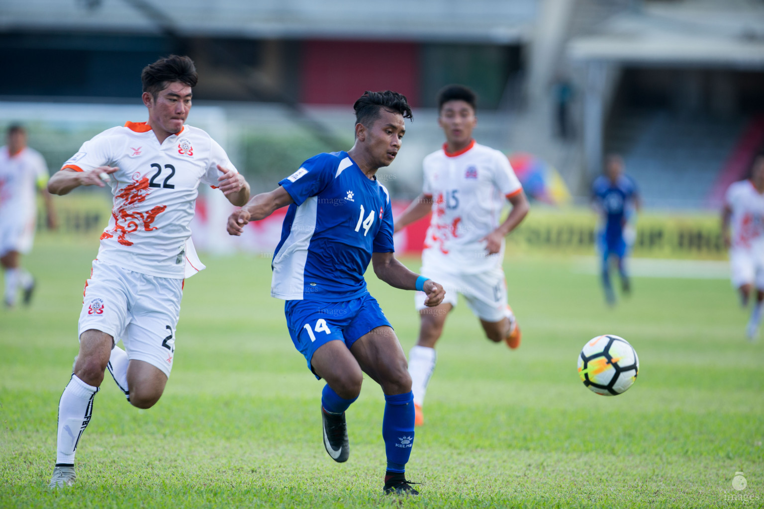 Nepal vs Bhutan in SAFF Suzuki Cup 2018 in Dhaka, Bangladesh, Thursday, September 06, 2018. (Images.mv Photo/Ismail Thoriq)