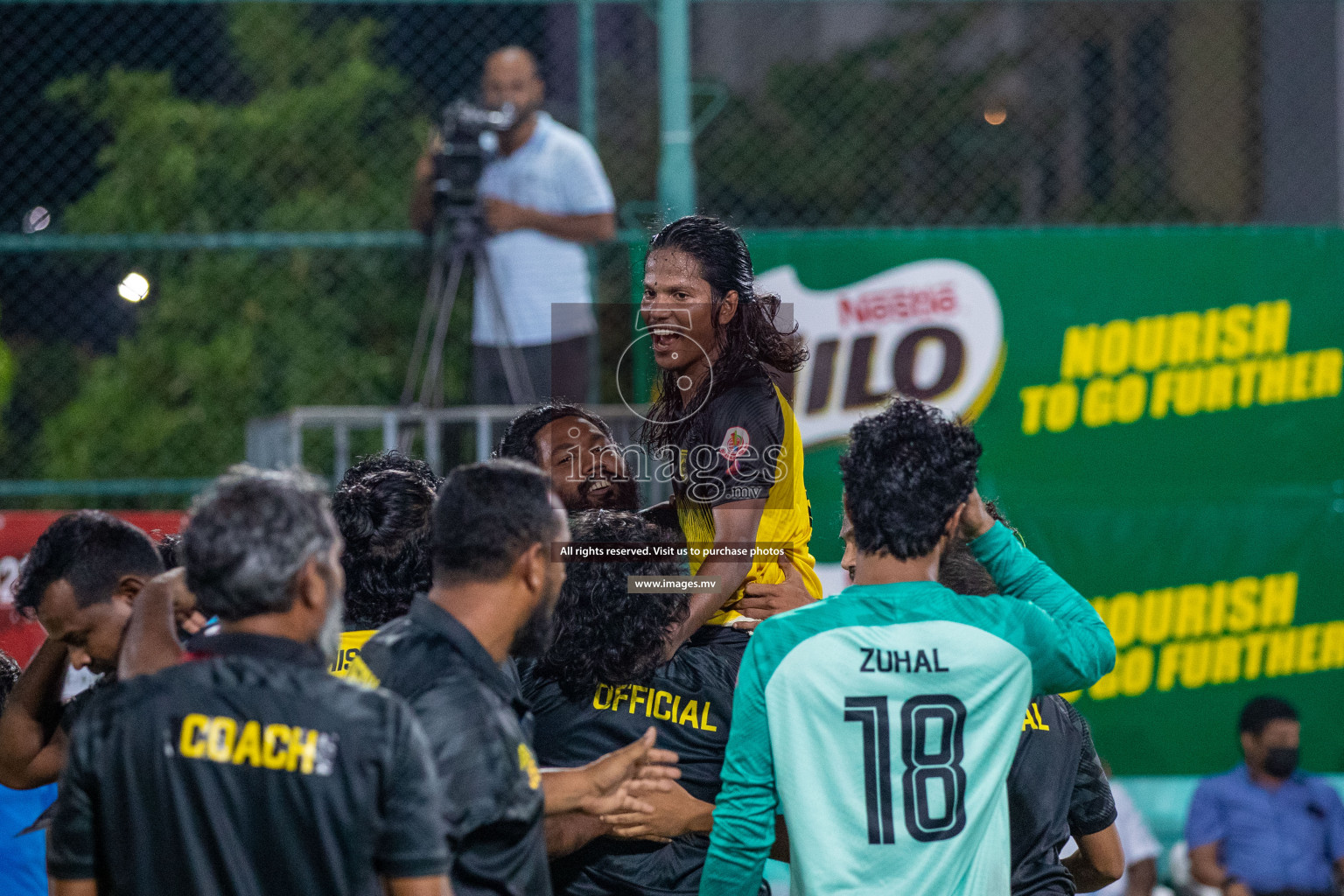 RRC Vs FSM in the Semi Finals of Club Maldives 2021 held in Hulhumale, Maldives on 19 December 2021. Photos: Ismail Thoriq / images.mv