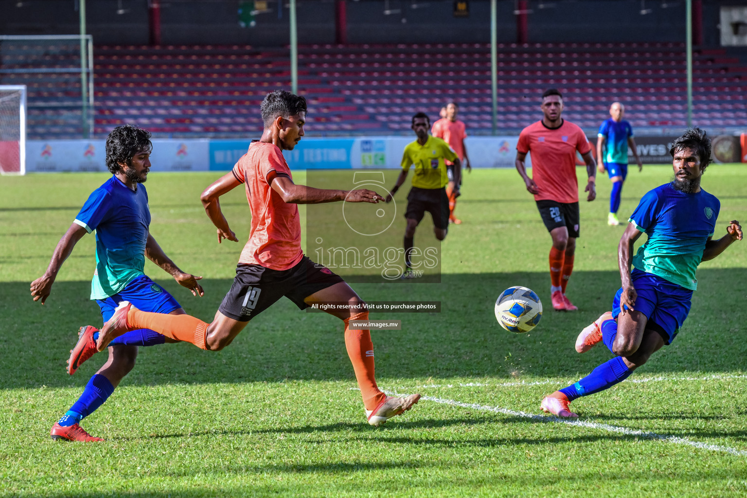 Club Eagles vs Super United sports in the FA Cup 2022 on 15th Aug 2022, held in National Football Stadium, Male', Maldives Photos: Nausham Waheed / Images.mv