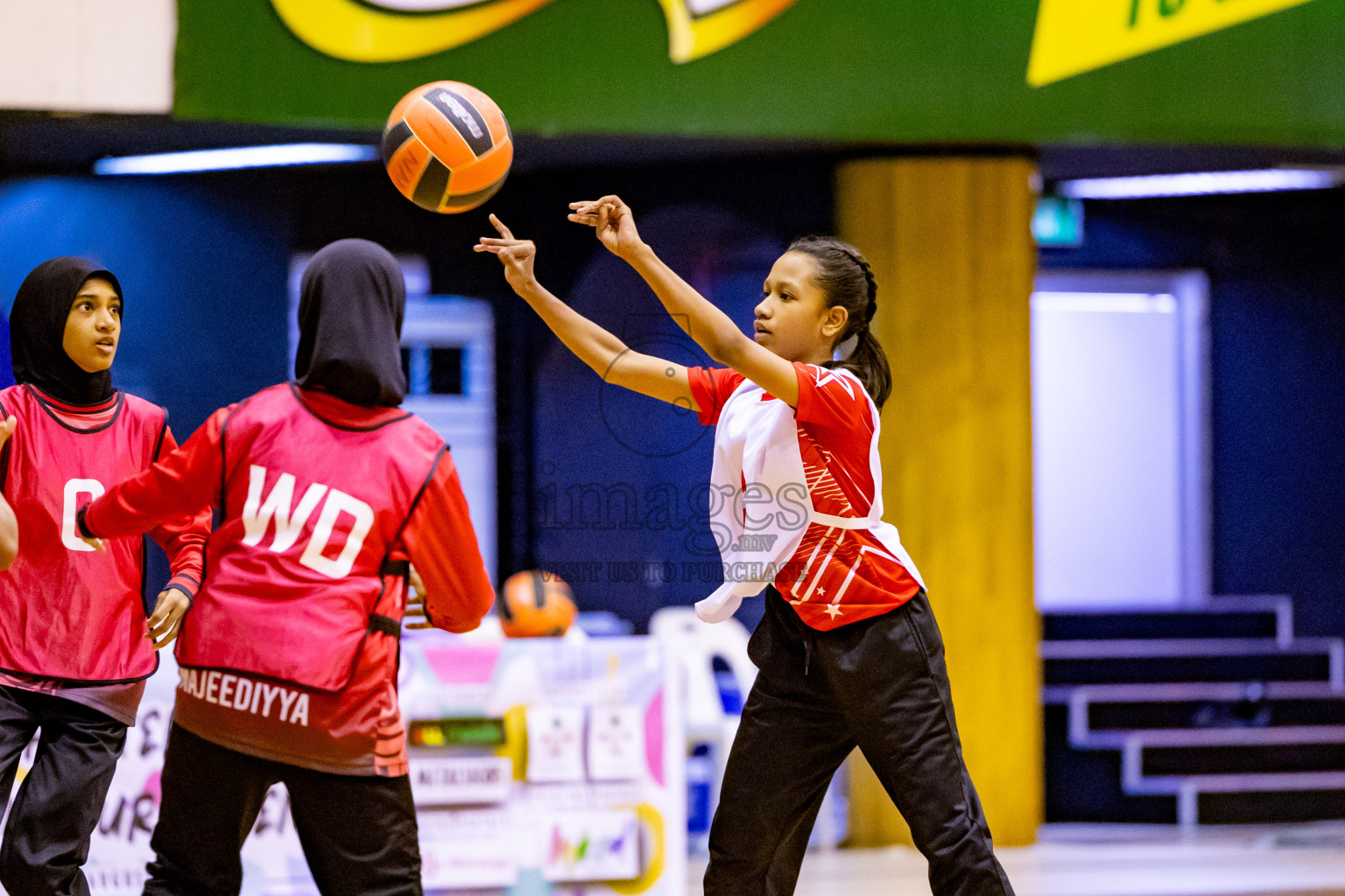 Day 13 of 25th Inter-School Netball Tournament was held in Social Center at Male', Maldives on Saturday, 24th August 2024. Photos: Hassan Simah / images.mv