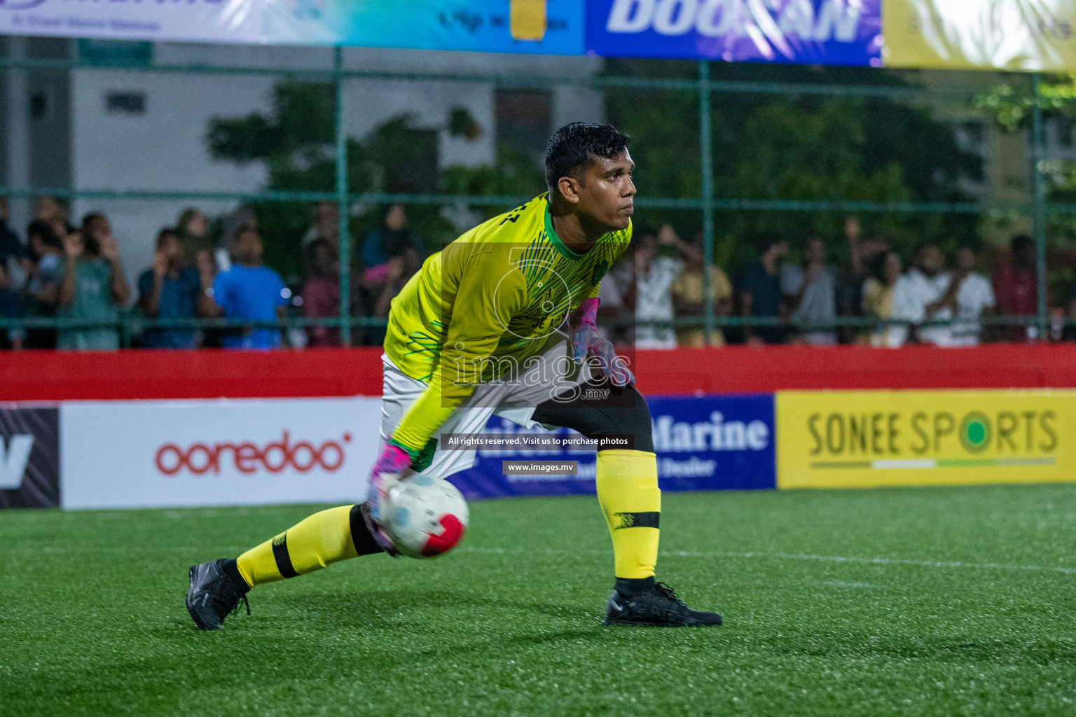 Sh. Foakaidhoo vs Sh. Feevah in Day 2 of Golden Futsal Challenge 2023 on 06 February 2023 in Hulhumale, Male, Maldives